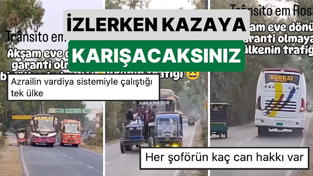 Herhangi Bir Kuralın Olmadığı Lunaparktaki Çarpışan Arabaları Andıran Bu Yolu İzlerken Kazaya Karışacaksınız