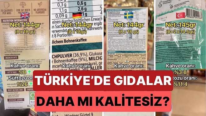 Türkiye'de Gıdalar Daha mı Kalitesiz? Aynı Ürünün Farklı Ülkelerdeki İçeriklerinin Karşılaştırması Yapıldı