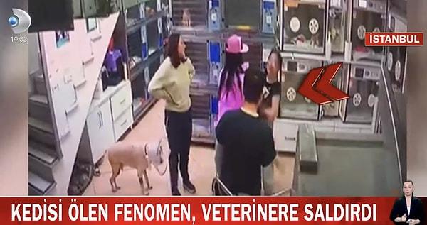 Kanal D Ana Haber'in özel haberinde de Nurseli Aksoy'un kedisinin ölüm haberini aldıktan sonra veterineri bastığı anlar anbean kaydedildi.