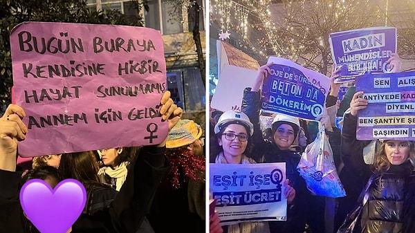 Her yıl olduğu gibi bu yıl da kadınlar 8 Mart'ta Taksim sokaklarına indiler ve Feminist Gece Yürüyüşü'nü gerçekleştirdiler.
