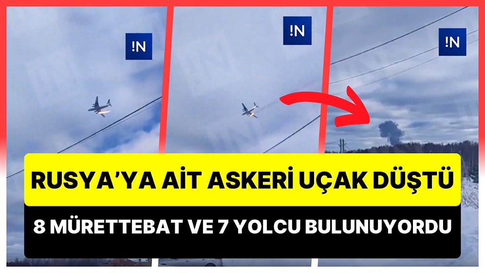 8 Kişilik Mürettebat ve 7 Yolcusu Bulunan Rusya'ya Ait Askeri Uçak Düştü
