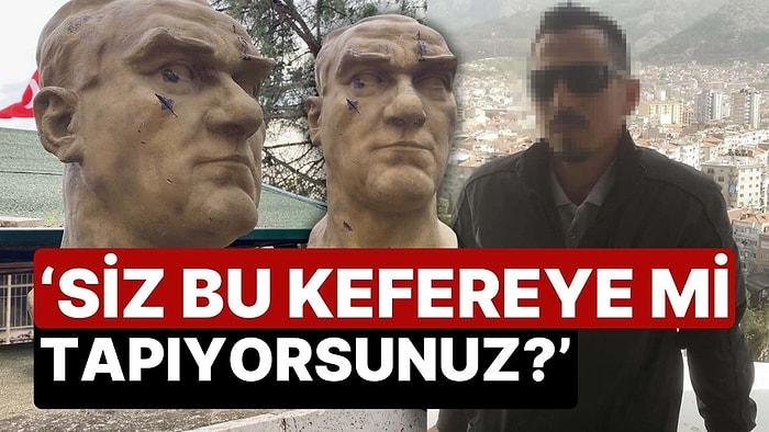 Atatürk Büstüne Baltalı Saldırı: 'Siz Bu Kefereye mi Tapıyorsunuz?'