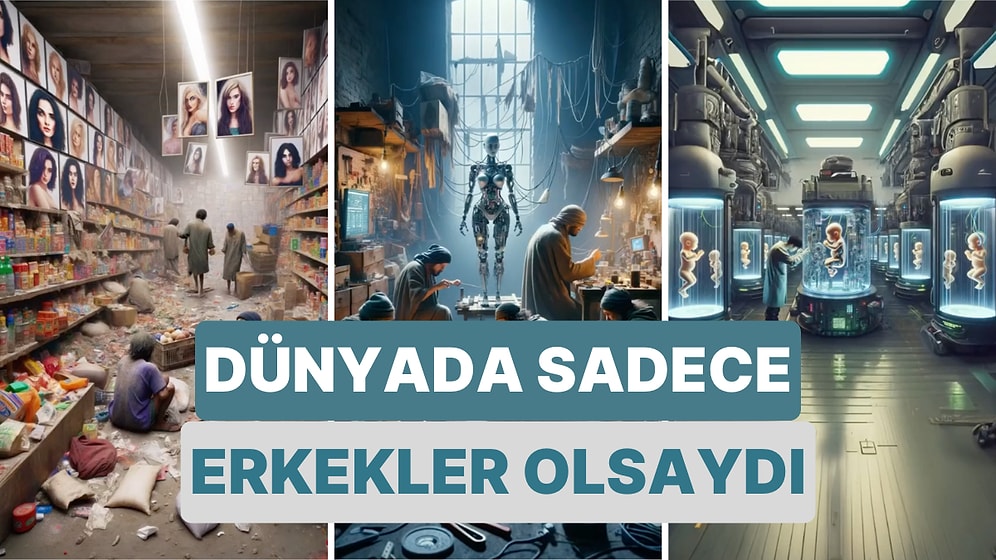 Erkek Versiyonu da Geldi! Yapay Zekaya Göre Yalızca Erkekler Olsaydı Dünya Nasıl Bir Yer Olurdu?