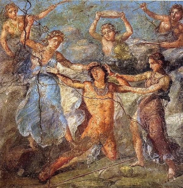 4. Şarap Tanrısı Dionysos, Müritlerine Pentheus'un uzuvlarını koparttı.