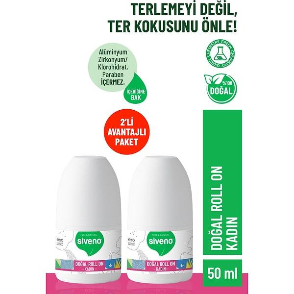 6. Ter kokusunu önlemeye yardımcı %100 doğal ve vegan roll-on dedorant.