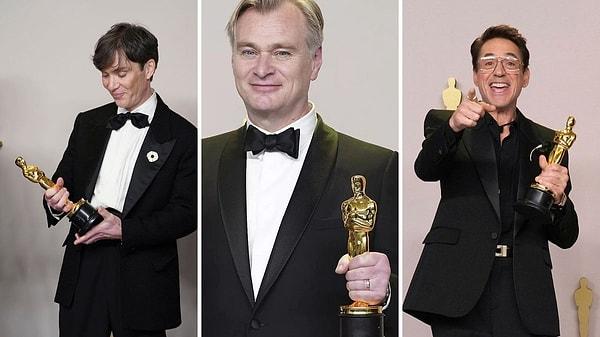 96. Akademi Ödülleri 10 Mart günü Los Angeles'ta sahiplerin buldu. 7 dalda ödül kazanan Oppenheimer, Cillian Murphy'ye 'En İyi Erkek Oyuncu Oscar'ını kazandırırken Christopher Nolan'a 'En İyi Yönetmen' ödülünü getirdi.