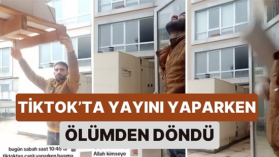 O Anlar Yayına Yansıdı! Bir İnşaat İşçisi Çalışırken Yaptığı TikTok Canlı Yayını Sırasında Ölümden Döndü