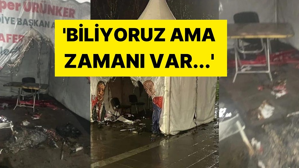 Saldırı! Zafer Partisi'nin Seçim Çadırını Ateşe Verdiler: Ümit Özdağ'dan Açıklama Geldi