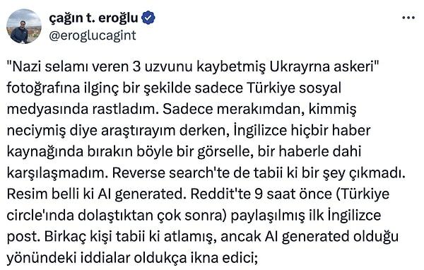 Çağın Eroğlu isimli bir X kullanıcısının ise bir şey dikkatini çekti. İngilizce arama, görsel üzerinden arama gibi yöntemlerle arattı ama yanıtı Reddit'te buldu.