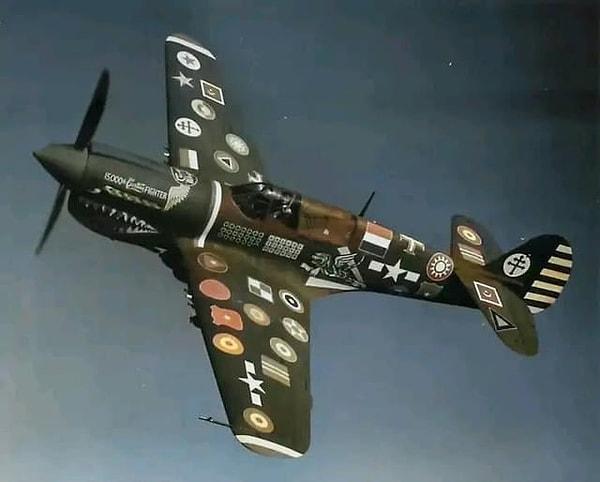 8. 15.000'inci Curtiss P-40 Warhawk savaş uçağı Kasım 1944'te üretildi. Uçağa, Curtiss uçaklarını kullanan tüm ülkelerin ulusal amblemlerini taşıyan özel bir boya şeması verildi.