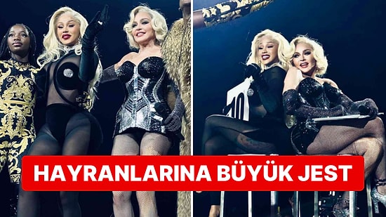 Popun Kraliçesinden Beklenmedik Sürpriz! Madonna'nın Konser Ortasında Cardi B ile Sergilediği Şov Gündem Oldu