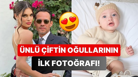 Marc Anthony ve Kainat Güzeli Nadia Ferreira Yeni Doğan Oğullarının Fotoğrafını İlk Defa Paylaştılar
