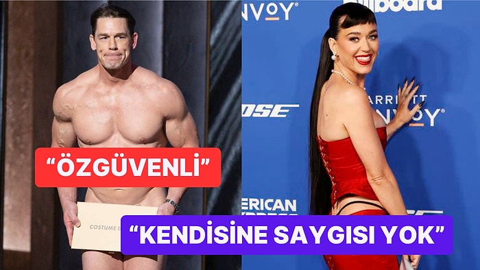 Çıplak John Cena'ya Alkış Tutulurken, Katy Perry'nin Dekolteli Elbisesine Gelen Yorumlar Sinirleri Yıprattı