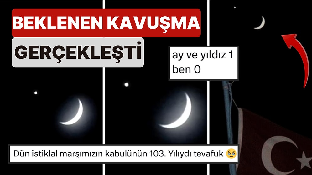 Gökyüzünde Ay ve Yıldız Yan Yana: Beklenen Ay ve Yıldız Kavuşumu Gerçekleşti Ortaya Muazzam Bir Görüntü Çıktı
