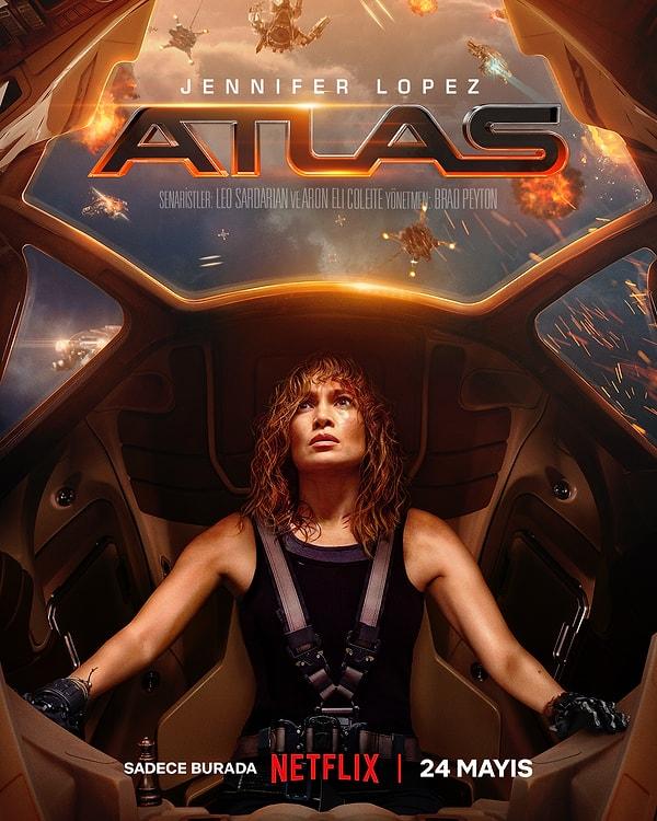 Başrolünde Jennifer Lopez'in yer aldığı Netflix'in yeni bilim kurgu filmi 'Atlas'ın izleyiciyle buluşması için geri sayım başladı.