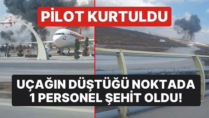 Konya'da Askeri Eğitim Uçağı Düştü: Uçağın Düştüğü Noktadaki Bir Personel Şehit Oldu