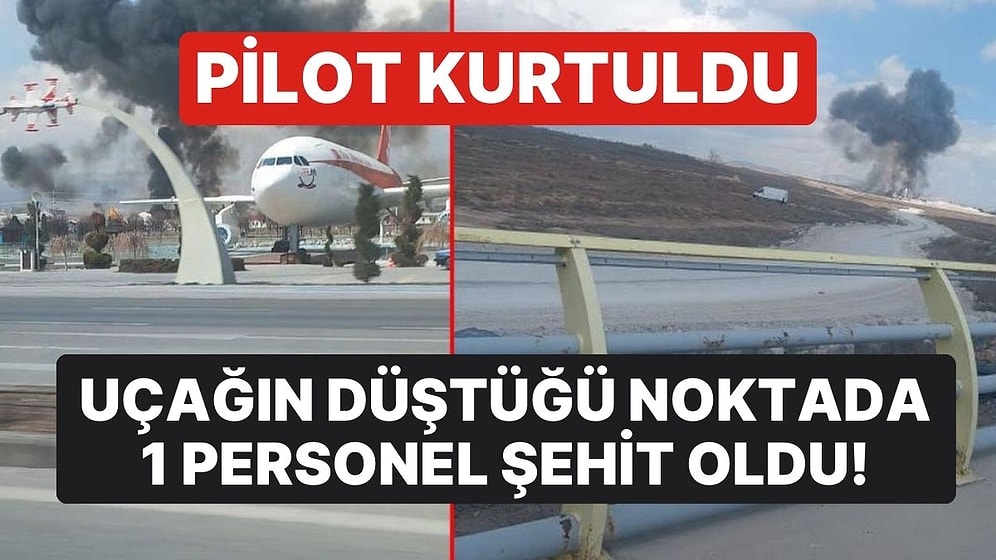 Konya'da Askeri Eğitim Uçağı Düştü: Uçağın Düştüğü Noktadaki Bir Personel Şehit Oldu