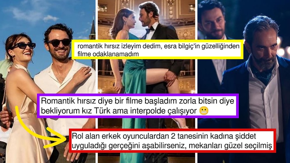 Başrollerinde Esra Bilgiç ve Birkan Sokullu'nun Yer Aldığı Netflix Filmi 'Romantik Hırsız'a Gelen Tepkiler