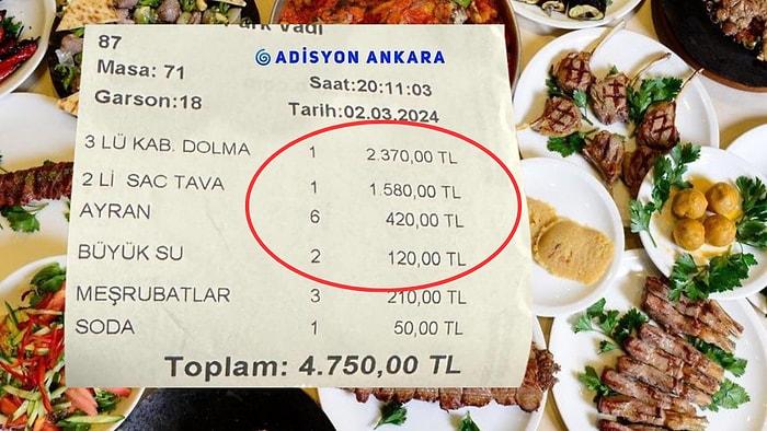 Hesaplara Gel! Ankara'daki Mekanlarda Yemek Yemeden Önce Bu Adisyonlara Bakmazsanız Üzülürsünüz