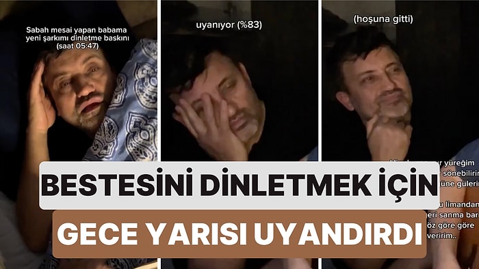 Gece Yarısı Şarkı Besteleyen Çocuk İlk Olarak Babasına Dinletmek İstedi ve Kalpleri Isıtan Anlar Yaşandı