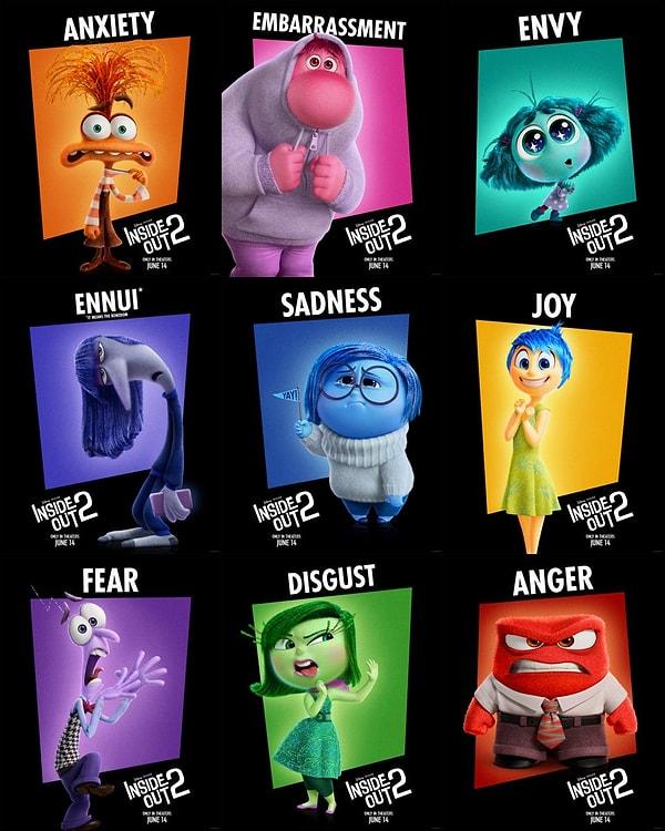 Inside Out 2'den yeni karakter afişleri yayımlandı.