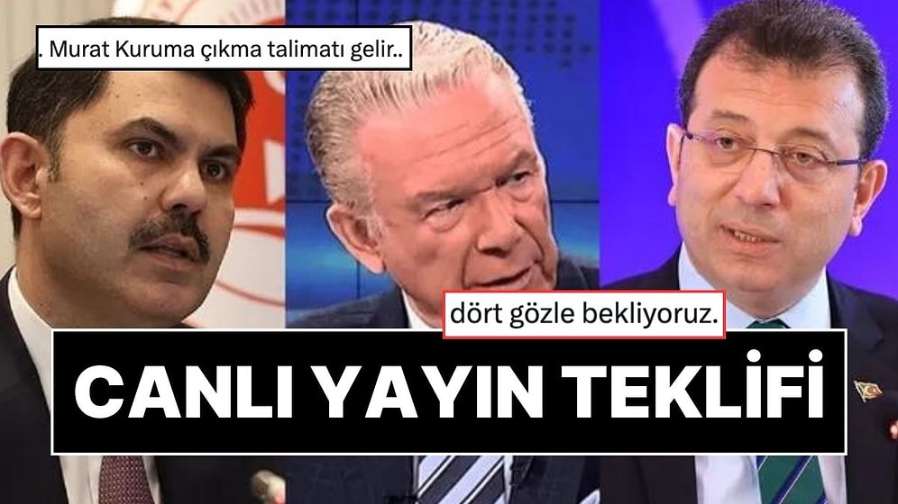 Gazeteci Uğur Dündar’dan Ekrem İmamoğlu ve Murat Kurum’a Canlı Yayın Teklifi