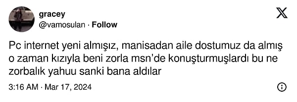 Bunun tam tersi de aileyi uzaktaki akrabalarıyla "teknoloji de çok gelişti" lafları arasında konuştururken yaşanırdı.