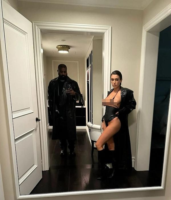 Kanye, Bianca'yı eski eşi Kim Kardashian'ı magazinde gölgelemesi için provakatif giydiriyor.