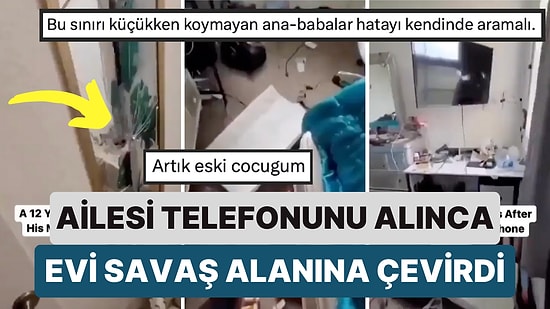 Tüm Eşyaları Kırmış! Ailesi Tarafından Telefonu Elinden Alınan 12 Yaşındaki Çocuk Evi Savaş Alanına Çevirdi
