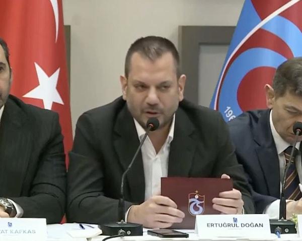 Trabzonspor Başkanı Ertuğrul Doğan, "Trabzonspor bu maçtan dolayı bir ceza almalıdır, alacaktır." sözleriyle dikkat çeken konuşmasına şöyle devam etti.