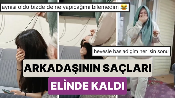 Bir Kadın TikTok'ta Gördüğü 'Saç Kıtlatma' Akımını Denemek İsterken Arkadaşının Saçlarını Koparttı