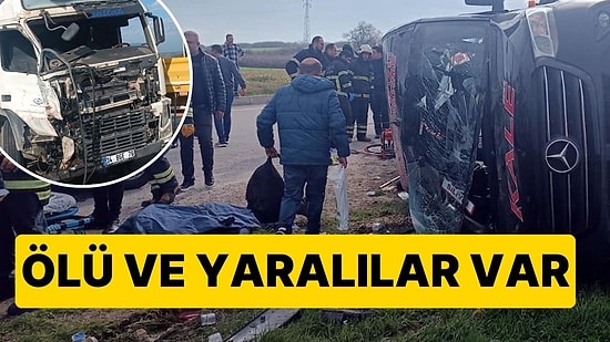 Tekirdağ'da TIR ile Minibüs Çarpıştı! Ölü ve Yaralılar Var