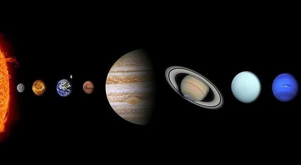 8. En çok uyduya sahip olan gezegen aşağıdakilerden hangisidir?
