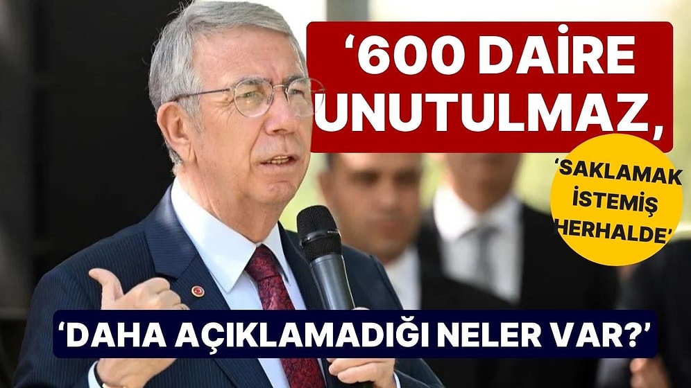 Mansur Yavaş'tan 600 Daireyi Mal Beyanında Açıklamayan Turgut Altınok'a: 'Saklamak İstedi Veya Yalan Söyledi'