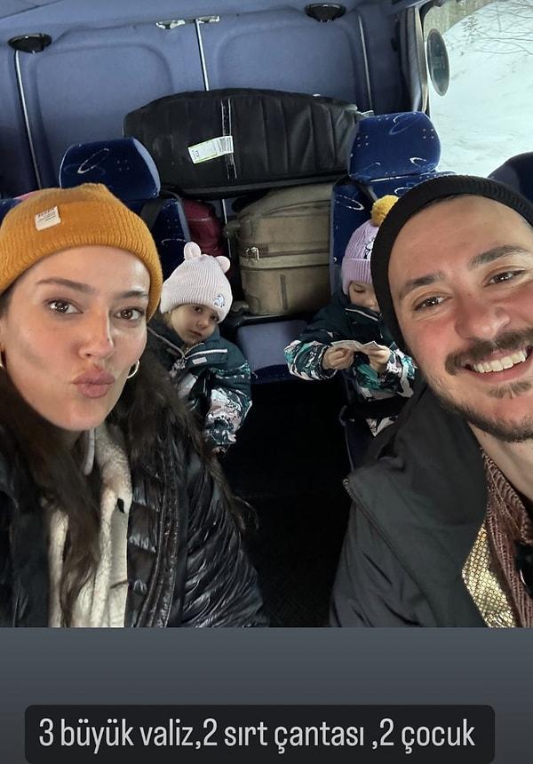 Sosyal medya paylaşımlarıyla sık sık gündeme gelen Altan çifti bu kez de '3 valiz, 2 sırt çantası, 2 çocuk' notuyla keyifli bir yolculuğa çıktıklarını paylaştı.