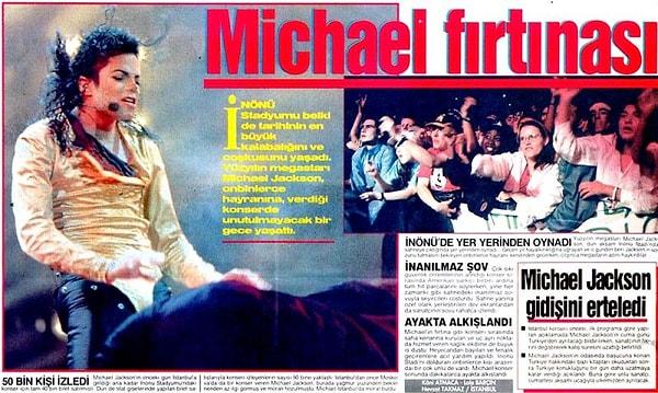 7. 1992'de Michael Jackson'ın bir konser için İstanbul'a gelmesiyle mutluluktan deli olan hayranlar...