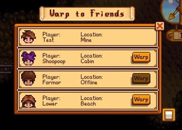 8. Warp To Friends