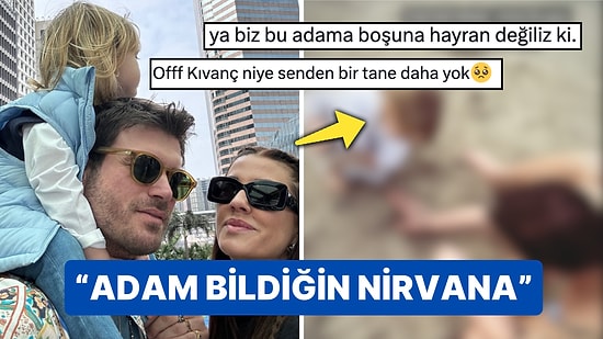 Kıvanç Tatlıtuğ Oğlu Kurt Efe'yle Yaptığı Paylaşıma Eklediği Notla Çıtayı Yine Arşa Çıkardı!