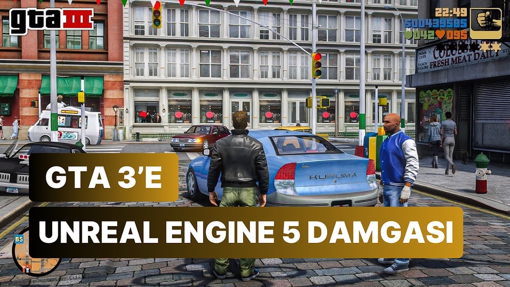 23 Yıllık GTA 3 Unreal Engine 5 İle Muhteşem Görünüyor