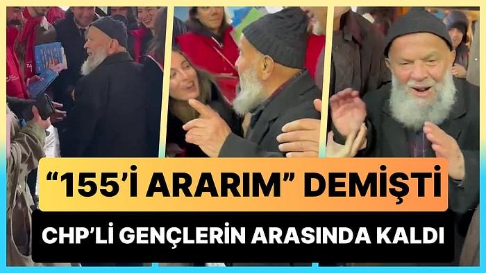 'Bak Vallahi 155'i Ararım' Diyen Fenomen Dayı Süleyman Çakır, CHP'li Gençlerin Arasında Kaldı