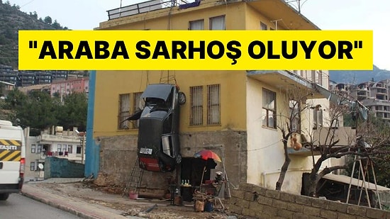 Kazaya Karışan Aracına Ceza Verdi! Binanın Duvarına Astı: "İyi ki Asmışım Bir Milyon 400 Lira Kârdayım"