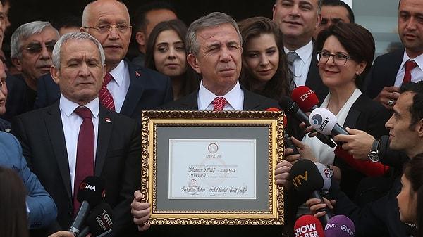 2019 Yerel Seçimleri’ni  Millet İttifakı adayı Mansur Yavaş, Cumhur İttifakı adayı Mehmet Özhaseki’yi geçerek kazanmayı başardı. 1989’dan tam 30 sene sonra Başkent Ankara’yı yeniden kazanan CHP olmuştu.