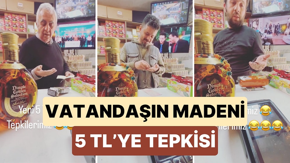 Yeni Madeni Para Kafa Karıştırıyor: Bir Esnaf Vatadaşlara Yeni 5 TL Vererek Tepkilerini Kaydetti