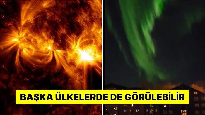 Güneş'teki Dev Patlamadan Sonra Norveç'te Kuzey Işıkları Görülmeye Başladı!