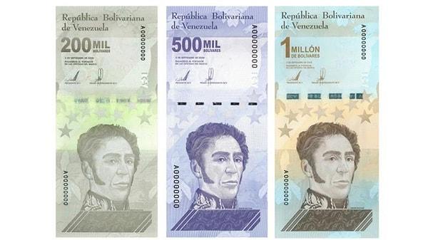 2. Milyon Bolivarlık Banknotlar