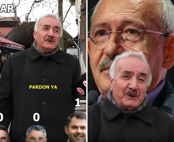 O soruya cevap veren bir vatandaş ise maziye giderek 'Kılıçdaroğlu' dedi. O vatandaşa yapılan edit ise viral oldu.