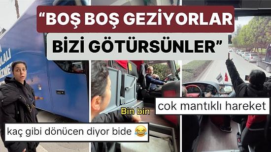 Adana'da Bir Vatandaş Seçim Otobüslerini İşlevsel Bir Şekilde Kullandı ve Kendisini Gideceği Yere Bıraktırdı