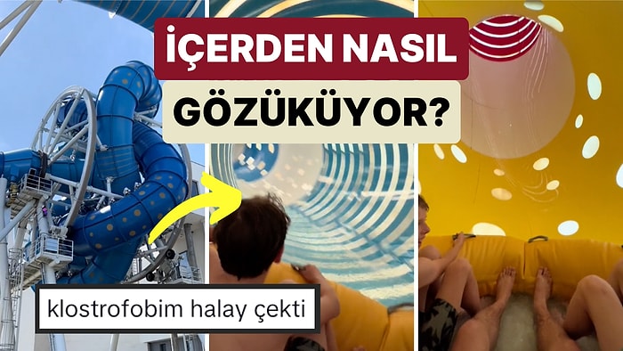 İzlerken Gerileceksiniz: Dünyanın En Ürkütücü Su Kaydırağı Aqua Spinner İçerden Nasıl Gözüküyor?