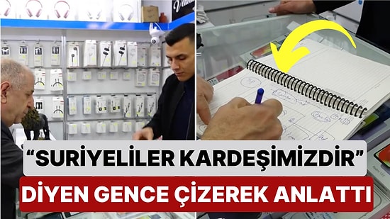 Ümit Özdağ "Suriyeliler Bizim Müslüman Kardeşlerimizdir" Diyen Esnafa Derdini Çizerek Anlattı