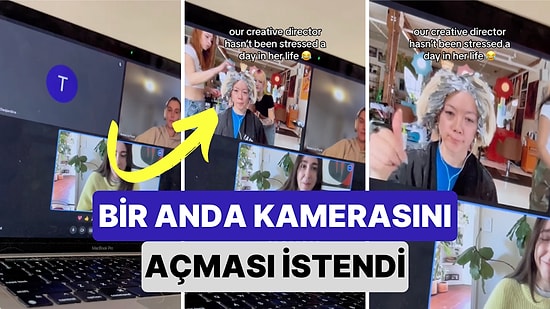 Kuaförde Katıldığı Online Toplantıda Kamera Açması İstenince Saçındaki Folyolarla Duruma Ayak Uyduran Kadın